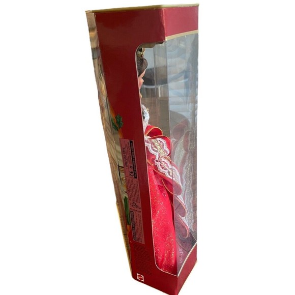 RARE 1997 Misprint Green Eyes Holiday Barbie Happy Holidays Gold Special Edition - Picture 10 of 10